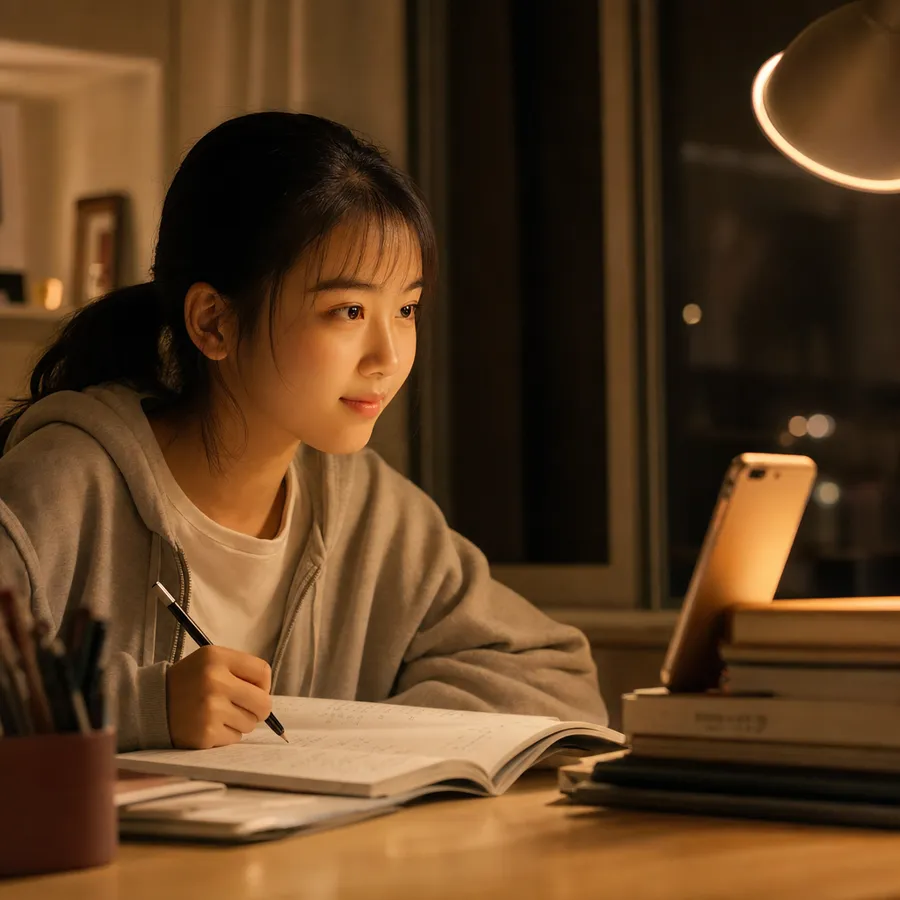 中学生深夜攻难题